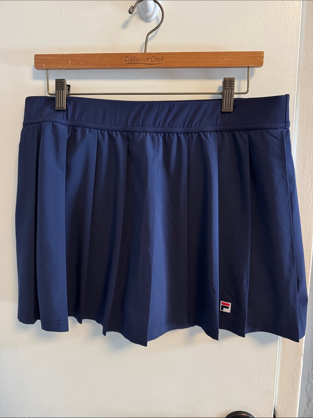 EUC FILA Navy Blue Pleated Tennis Skort with Logo.  Size XL.